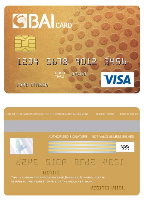 Angola Bai bank gold credit visa card
